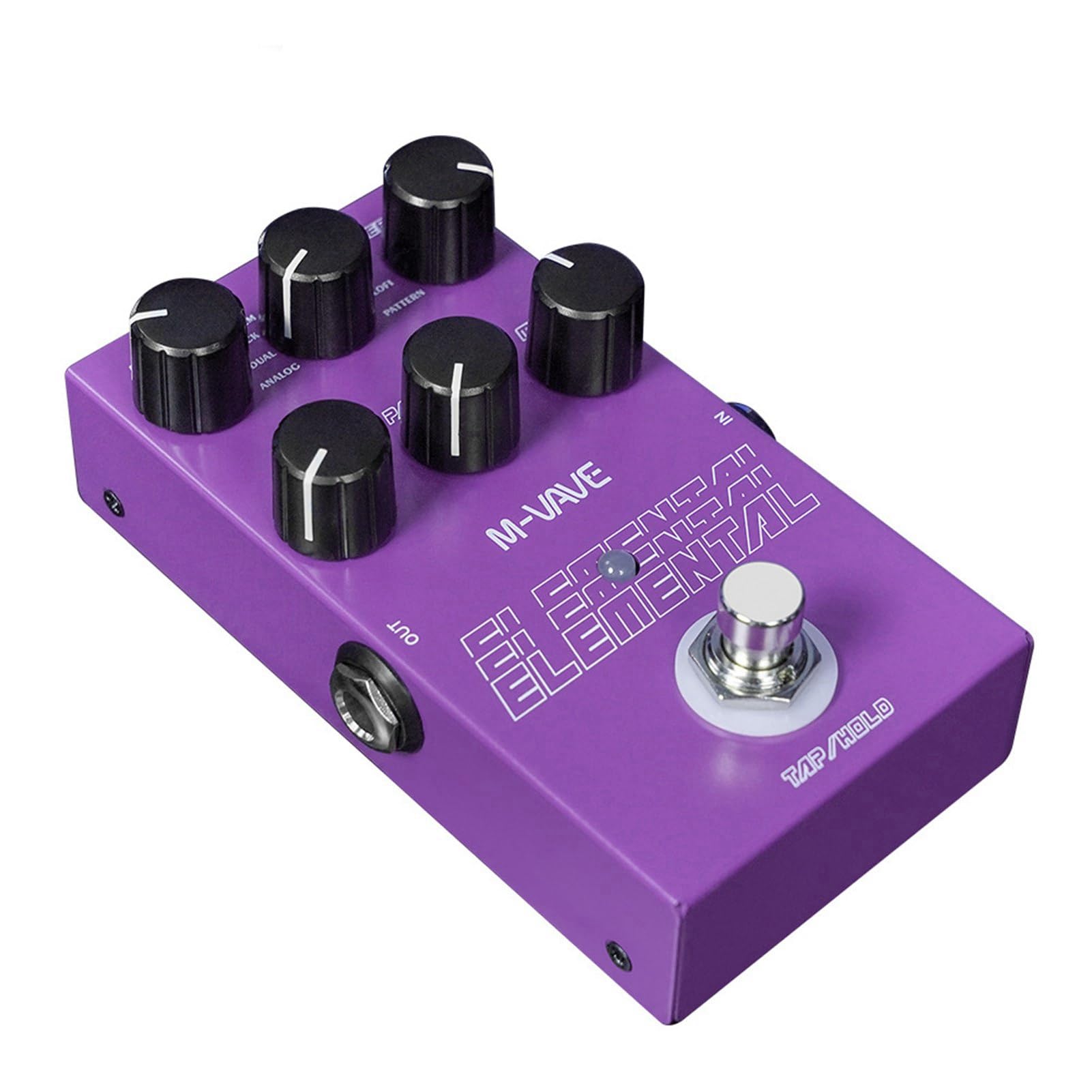 Bnineteenteam Pedal de Efectos de Guitarra, Retardo Digital con 9 Efectos para Músicos, Caja Metálica Compacta, Fuente de Alimentación USB, Ideal para Actuaciones en Vivo