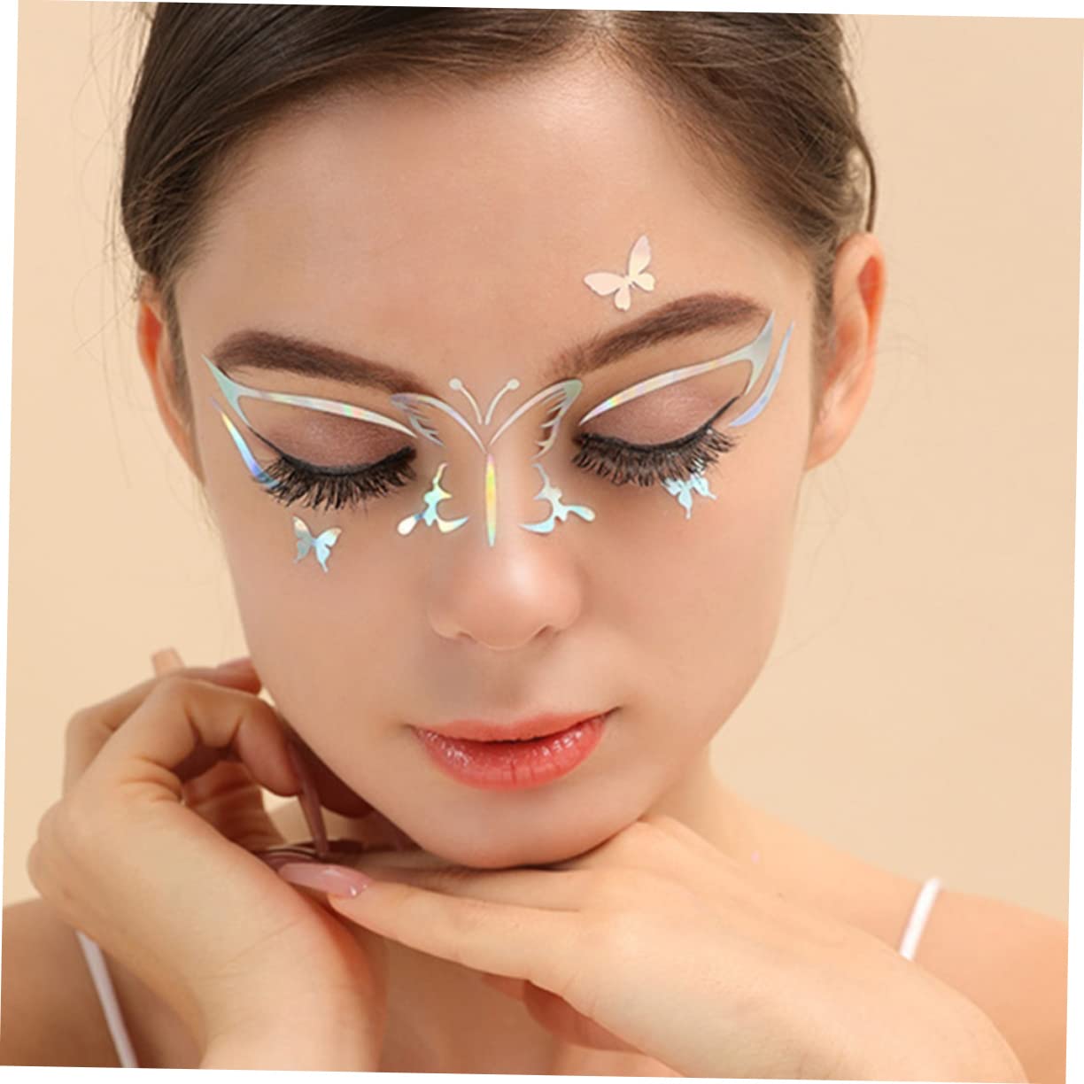 Didiseaon 24fogli Adesivi Per Stickers Per Ombretto e Eyeliner Temporanei Decorazioni Per Cosplay e Speciali Facili Applicare Design e