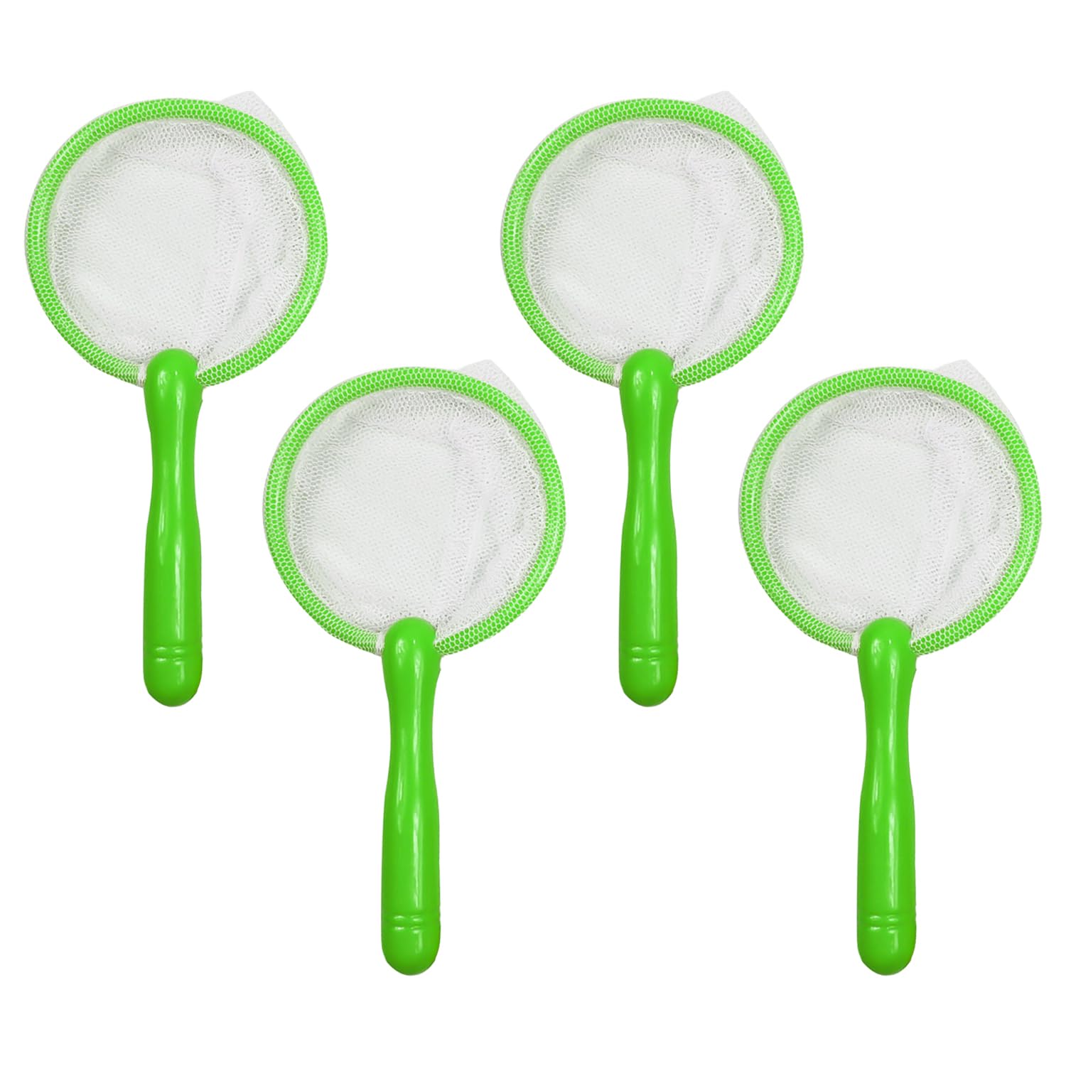 CQQNIU 4 Pieces Of Small Net Bags, Green Fishing Nets, Small Children'S Toys, Aquarium Accessories, Children'S Fishing Net Toys, Fishing Toys