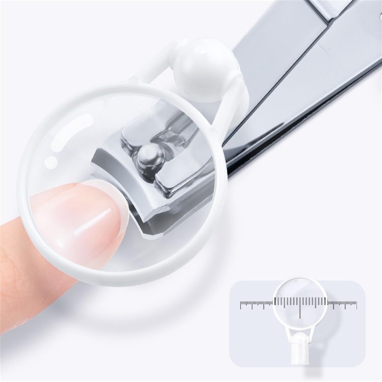 Zestaw do manicure, Zestaw do manicure, Zestaw do pielęgnacji paznokci, Zestaw obcinaczy do paznokci, przenośny zestaw obcinaczy do paznokci, 3-częściowy ze zdejmowaną lupą, narzędzia do pielęgnacji p