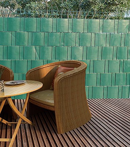 WOLTU® Taśma maskująca PCW 450 g/m² zielona 70 m z 50 x szynami mocującymi folia ogrodzeniowa z podwójnym prętem, ochrona przed wzrokiem i wiatrem