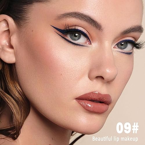 Vista 117 de evpct Juego de 1 lápiz labial líquido mate nude para mujer, peonía, flor, marrón, rosa, mate, larga duración, permanente, 24 horas, lápiz labial