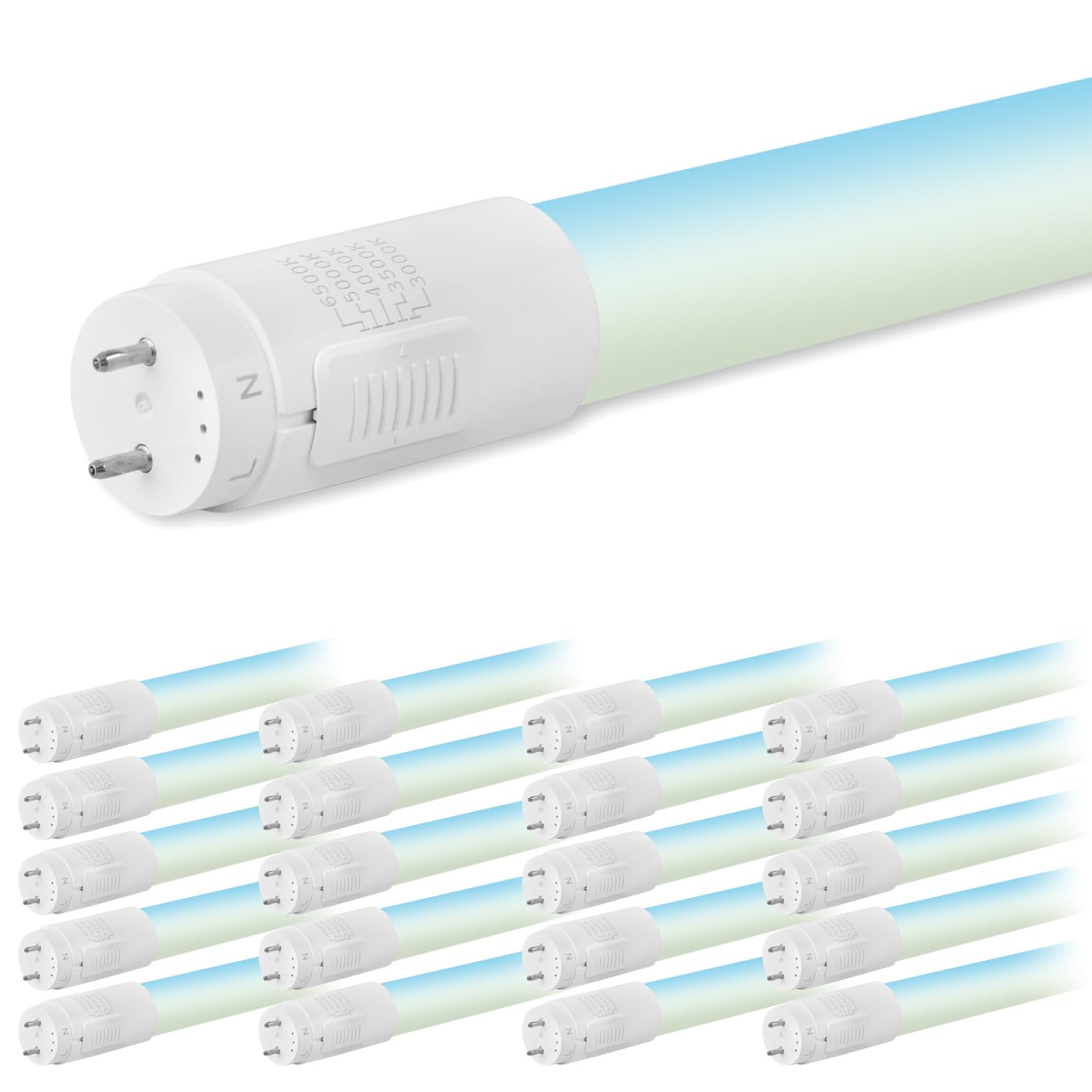 hykolity 20 Pack 5CCT 4FT LED T8 Ballast Bypass Type B Light Tube
