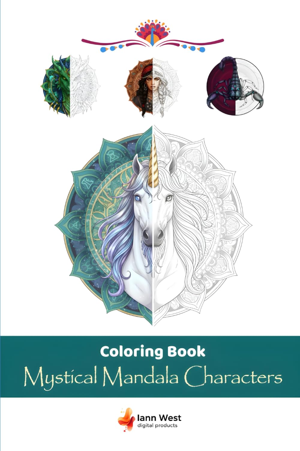 Mystical Mandala Characters: Coloring Book