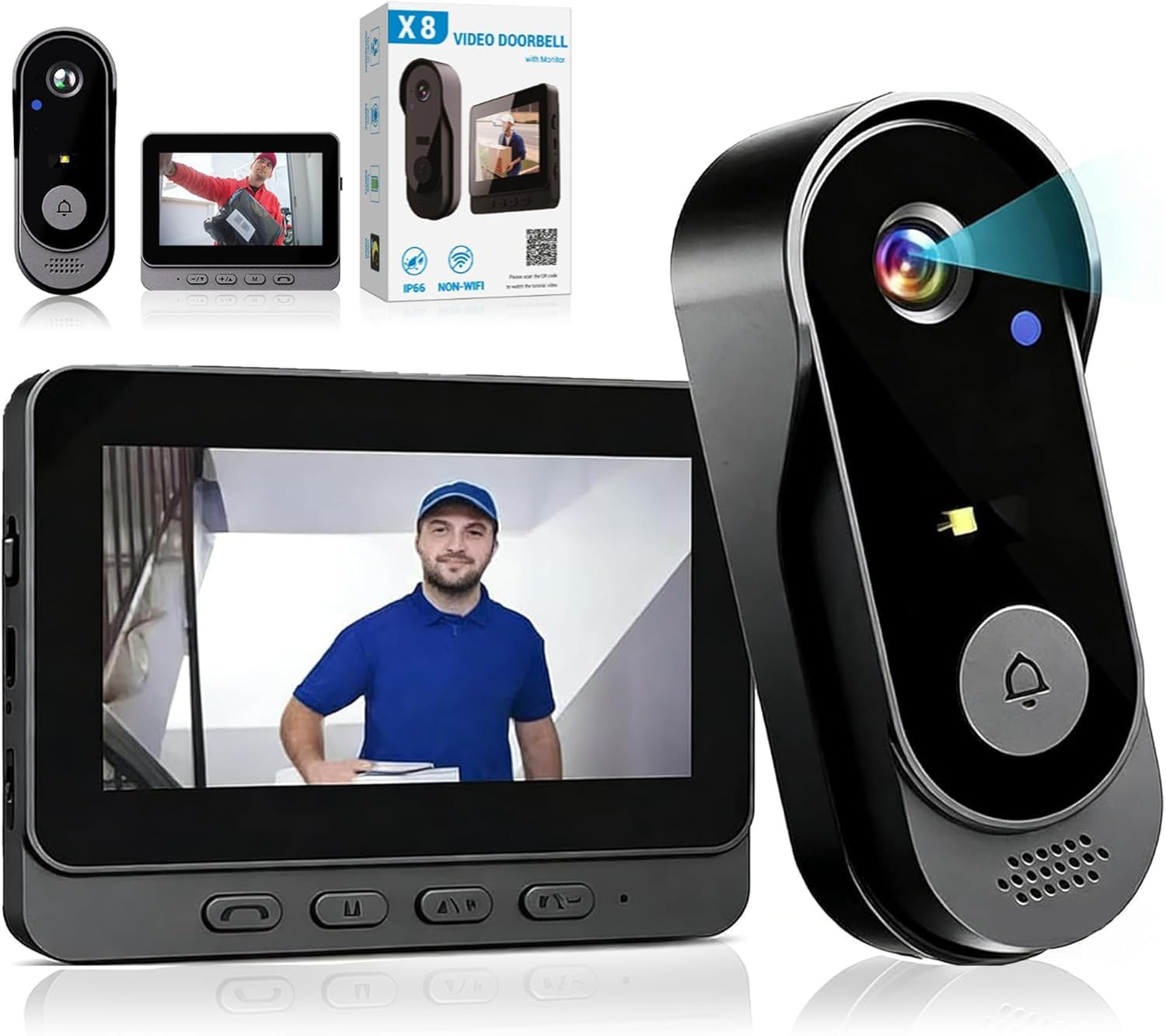 家電 wireless video door phone Enhance your home security with the Wireless Video Door Phone by