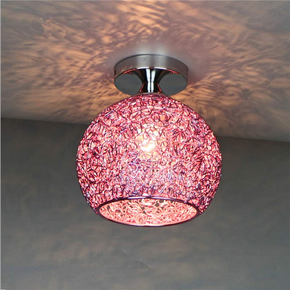 BININBOX Modern Ceiling Light Pendant Lamp Shade in Aluminum Lampshade for Bedroom Living Room Hallway(Bulb Not Included) (Pink) โ image 1