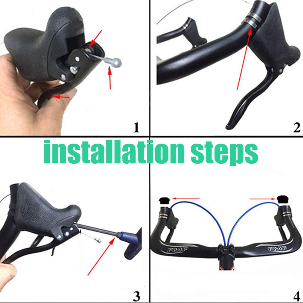 Leviers De Frein Vélo Enfant - Alliage Aluminium, Diamètre 22,2 Mm - Poignée Courte Adaptée Aux Petites Mains - Réparation Vélo - 5