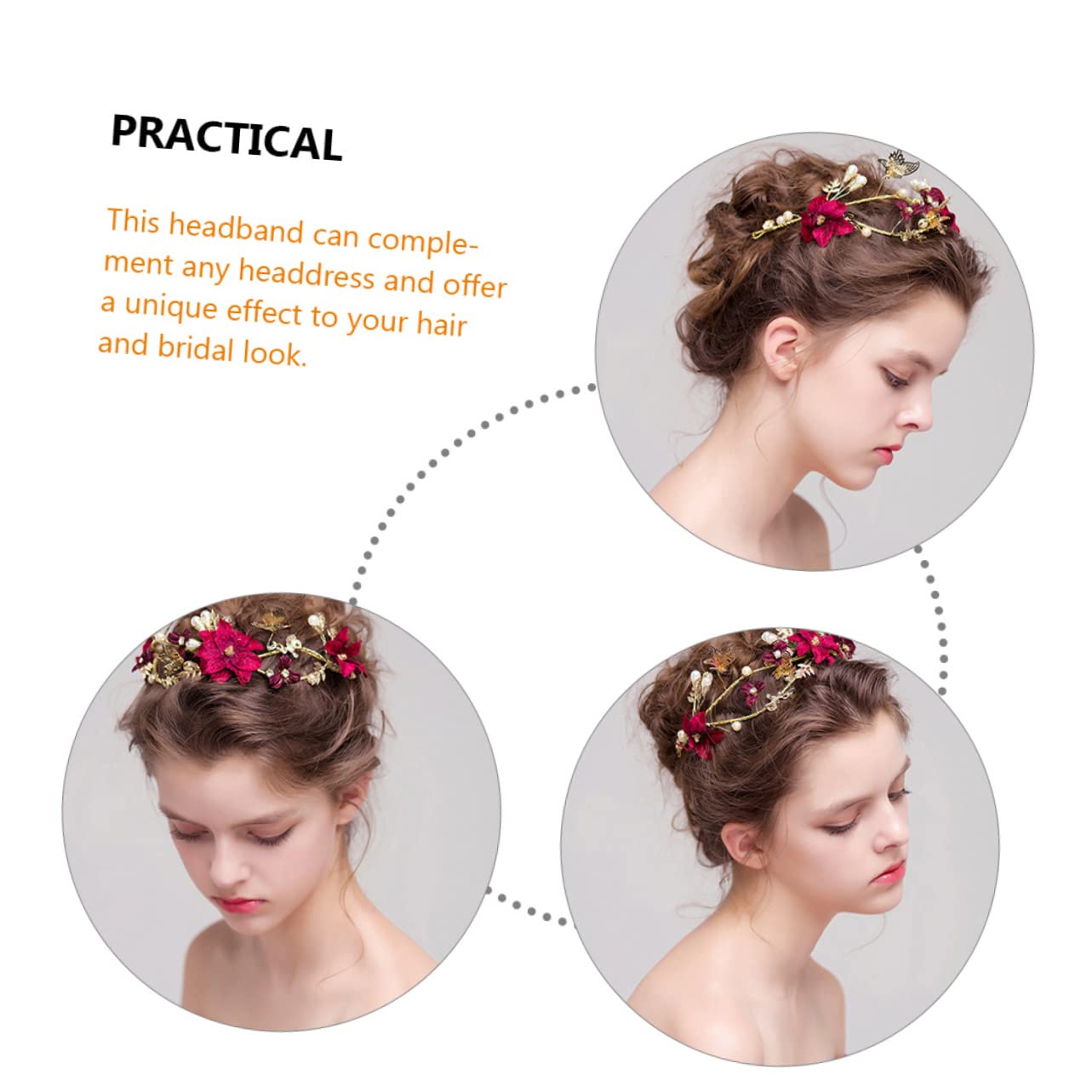 3pezzi Cerchietto Accessorio Per Matrimonio Per Speciali e Cerimonie Decorazione Per Look Nuziale e