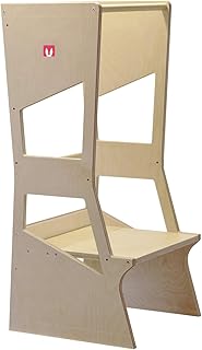 Bianconiglio Kids ® Moka 2.0 Torre de aprendizaje Montessori regulable en altura made in Italy (MADERA NATURAL)