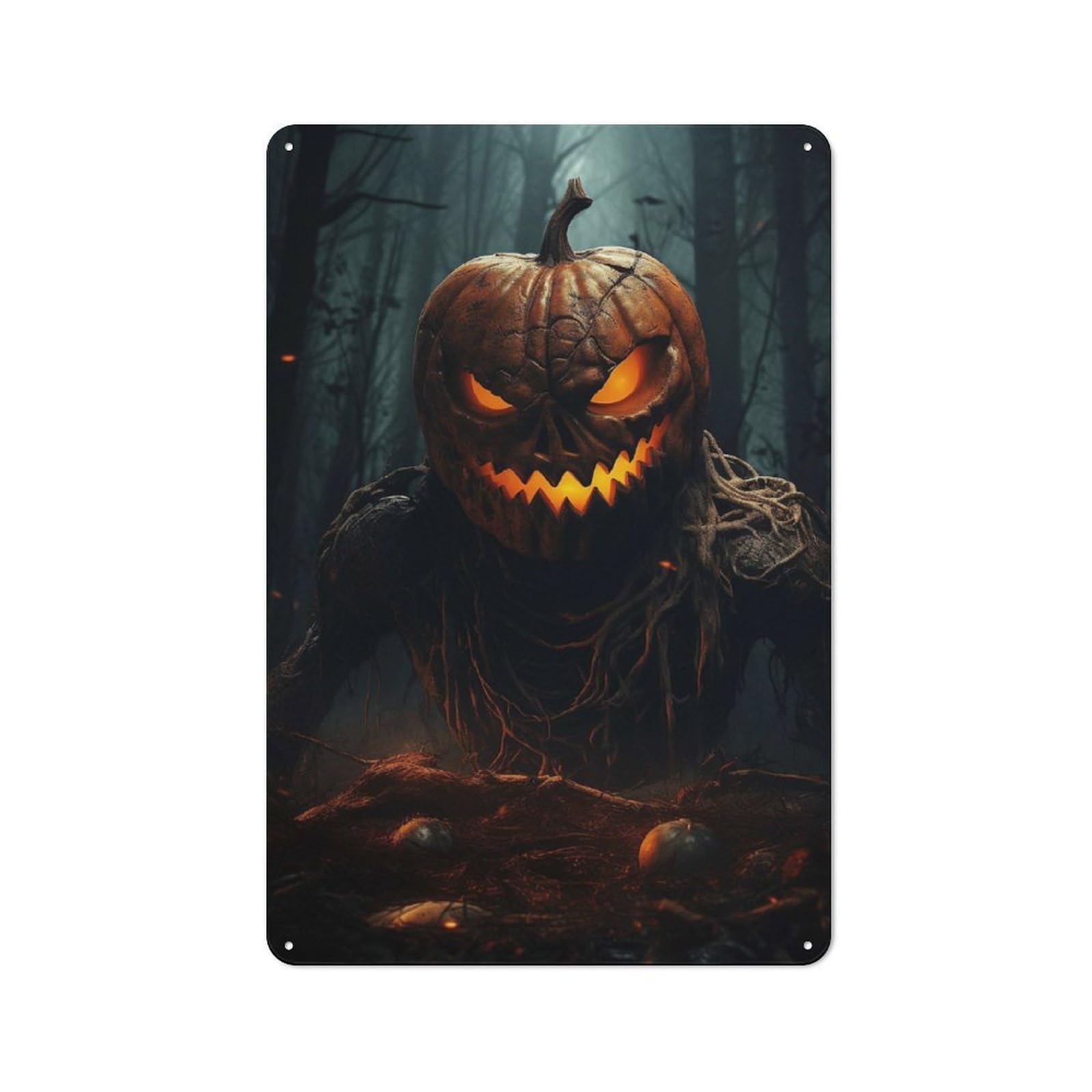 Junmoney Nightmare Creature Retro Tin Wall Plaque 30X20cm For Home Office Or Studio, Wall Decoration For Home Offices And Studios