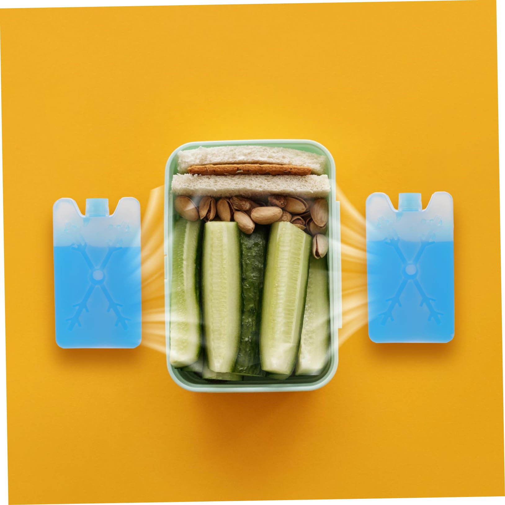 VALICLUD 4 Piezas Contenedor de Almacenamiento de Alimentos Reutilizable Caja de Práctica para Mantener Frescos Comidas y Almuerzos Sin Necesidad de Agua para Transporte de
