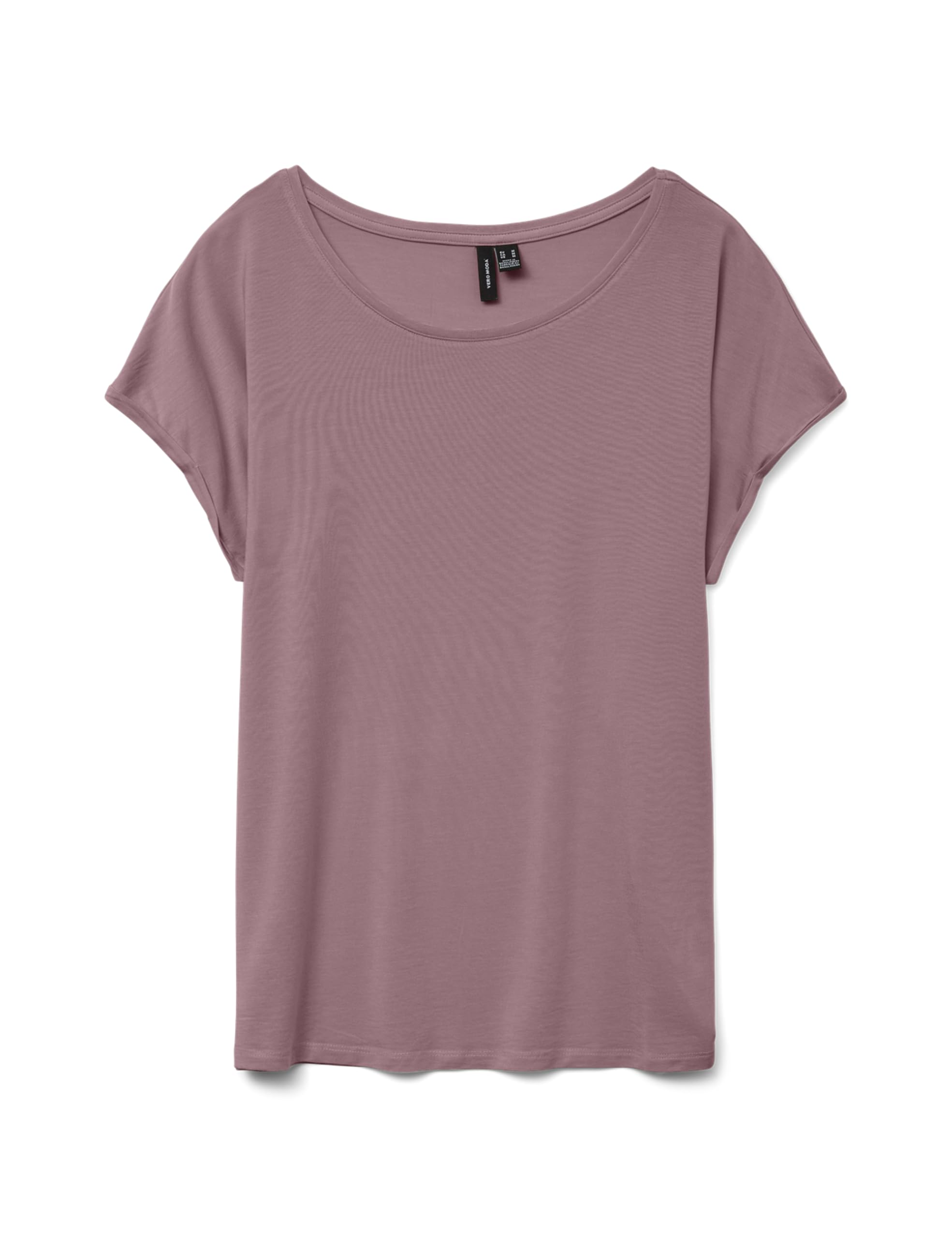 VERO MODA Womens Ava Plain Shirt Sleeve T-Shirt Nostalgia Rose XS