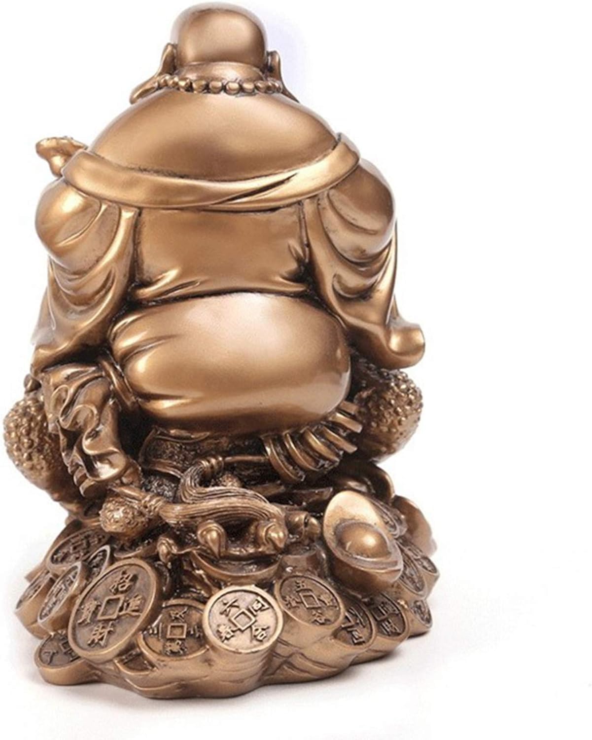 statuetka Buddy, Feng Shui Maitreya figurka ropuchy złota żaba dekoracje do domowego biura(Bronze)