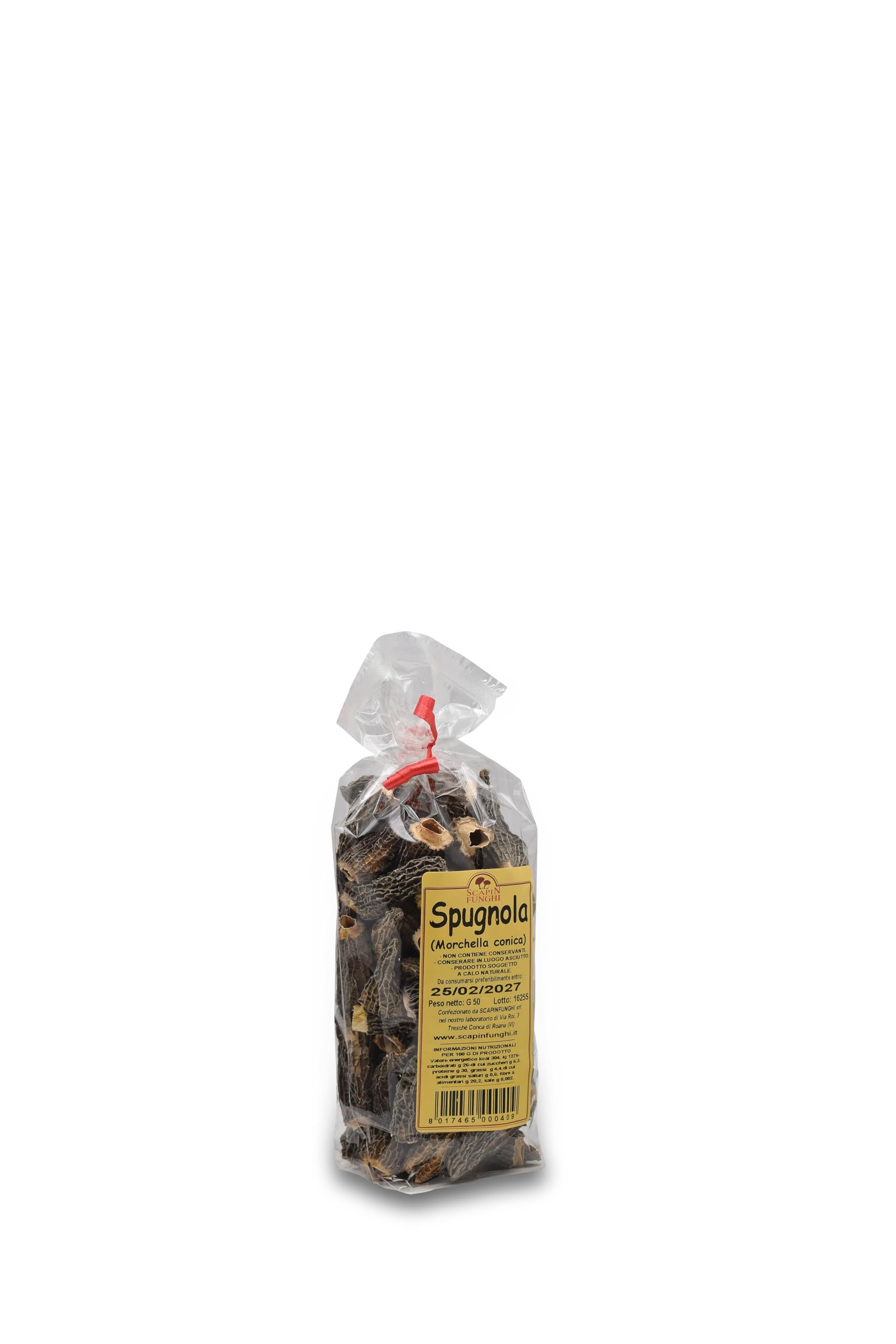 Spugnole Secche 100% Naturali, Morchelle Essiccate, Funghi Morchella, Ideali per Cucinare Risotti e Piatti Gourmet (Unità, 50, grammo)