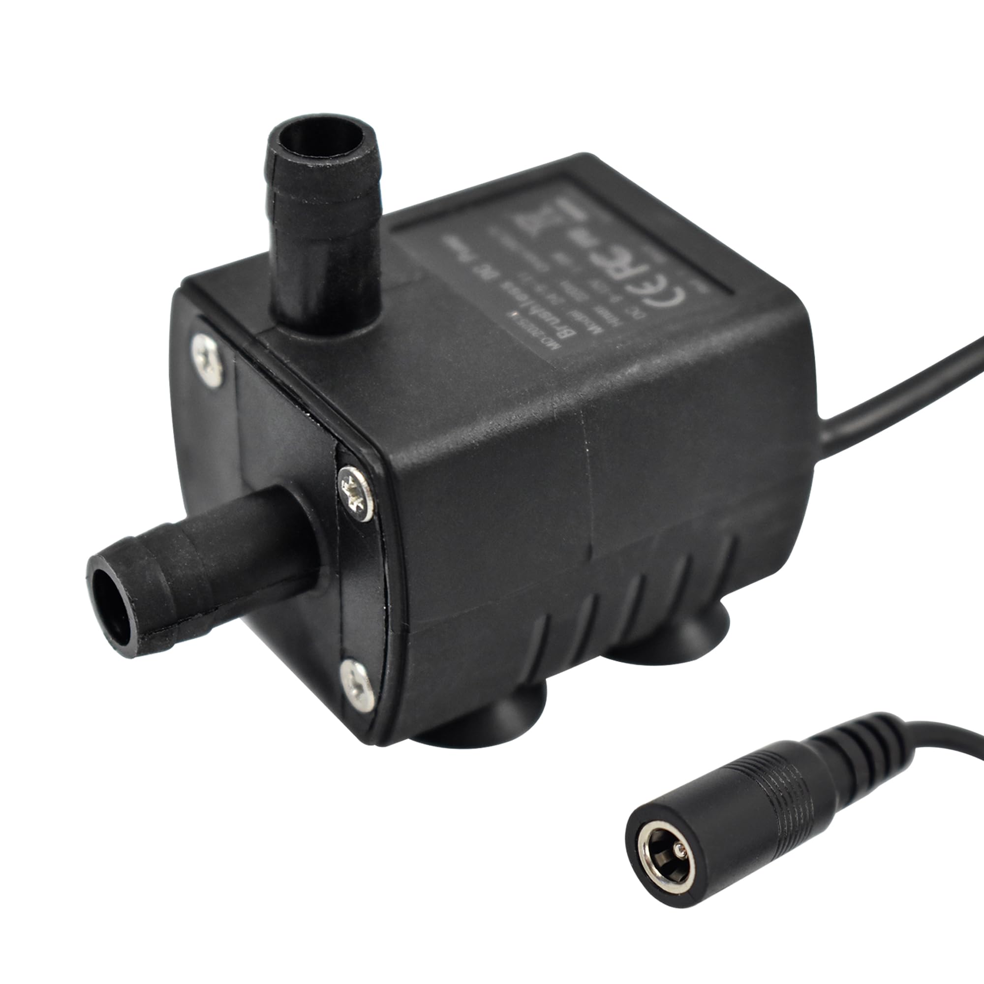 CONQUERALL DC 12V 5W Waterproof Submersible Pump 200L/H 2m for Yard Drainage, Hydroponics and Solar Fountain