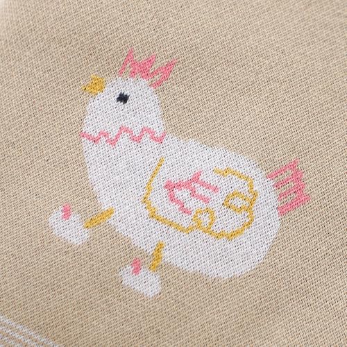 Image of mimixiong Baby Blanket Knit Receiving Boys Girls Blanket Soft Cotton Neutral Blanke for Swaddle Crib Stroller with Cute Sheep (Chicken-Beige, 30x40 Inch (Pack of 1))