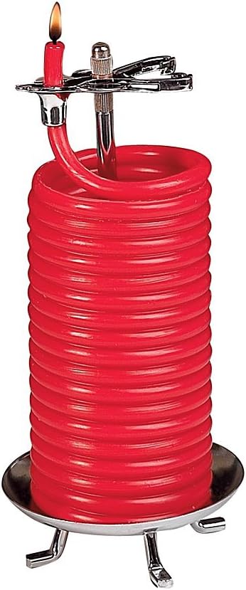 80-Hour Red Candle, Eco-friendly Natural Beeswax with Cotton Wick