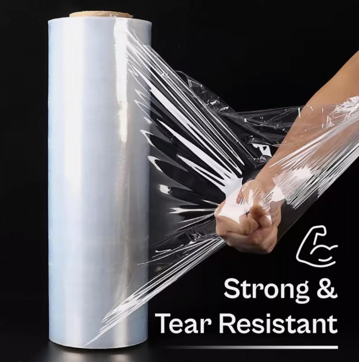 20" x 5,000 FT Machine Length Stretch Film 75 Gauge Clear Hand Shrink Pallet Wrap Film for Moving and Warehouse - King - 1 Roll (5,000FT)