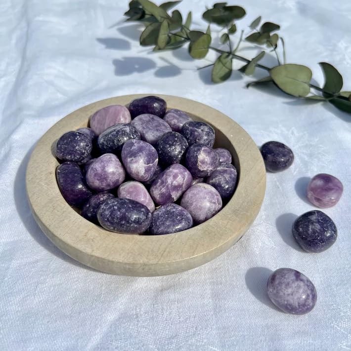 Natural Lepidolite Crystal Egg