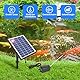 GuKKK Solar Sauerstoffpumpe, 6W Solar Teichbelüfter, Solar Luftpumpe Aquarium Oxygenator, Oxygenator Aquarium Luftpumpe Angelbelüfter mit Rohr Luftblasensteinen, für Gartenteiche (6W)