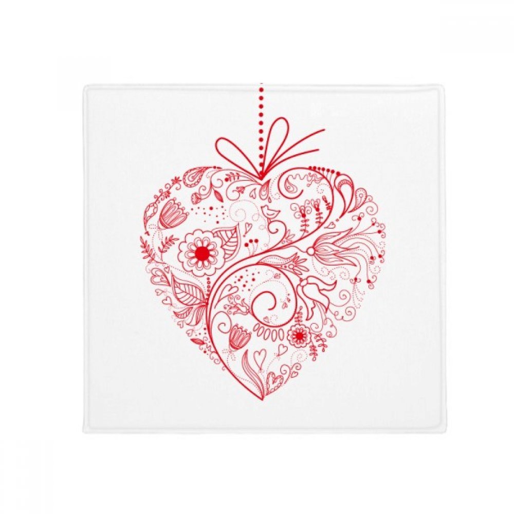 Tapis de sol carré antidérapant rouge 80 cm motif fleurs vignes pour décoration cuisine entrée