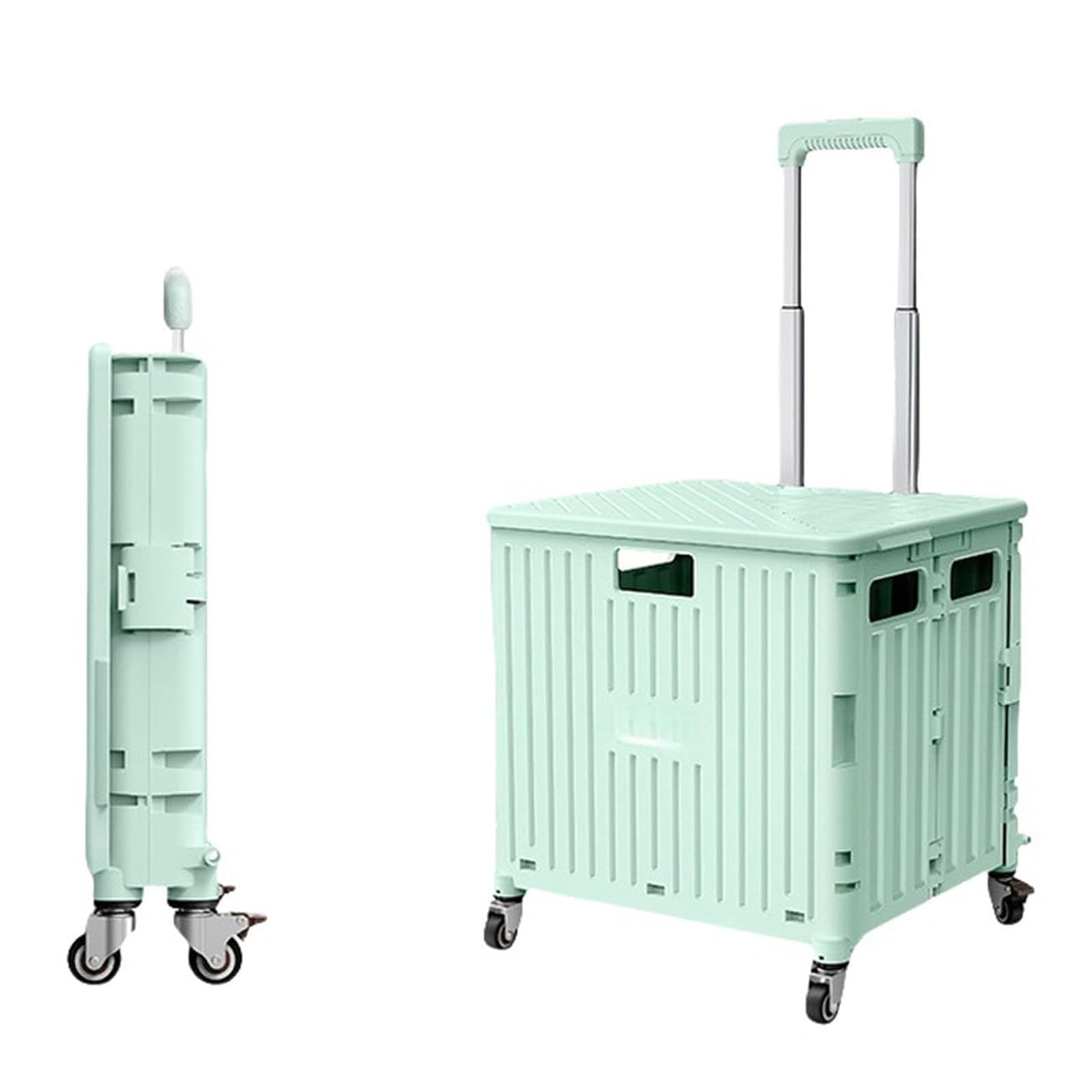 Carro utilitario plegable con ruedas para subir escaleras, mango telescópico, carrito plegable portátil para comestibles, jardín, camping, uso al aire libre