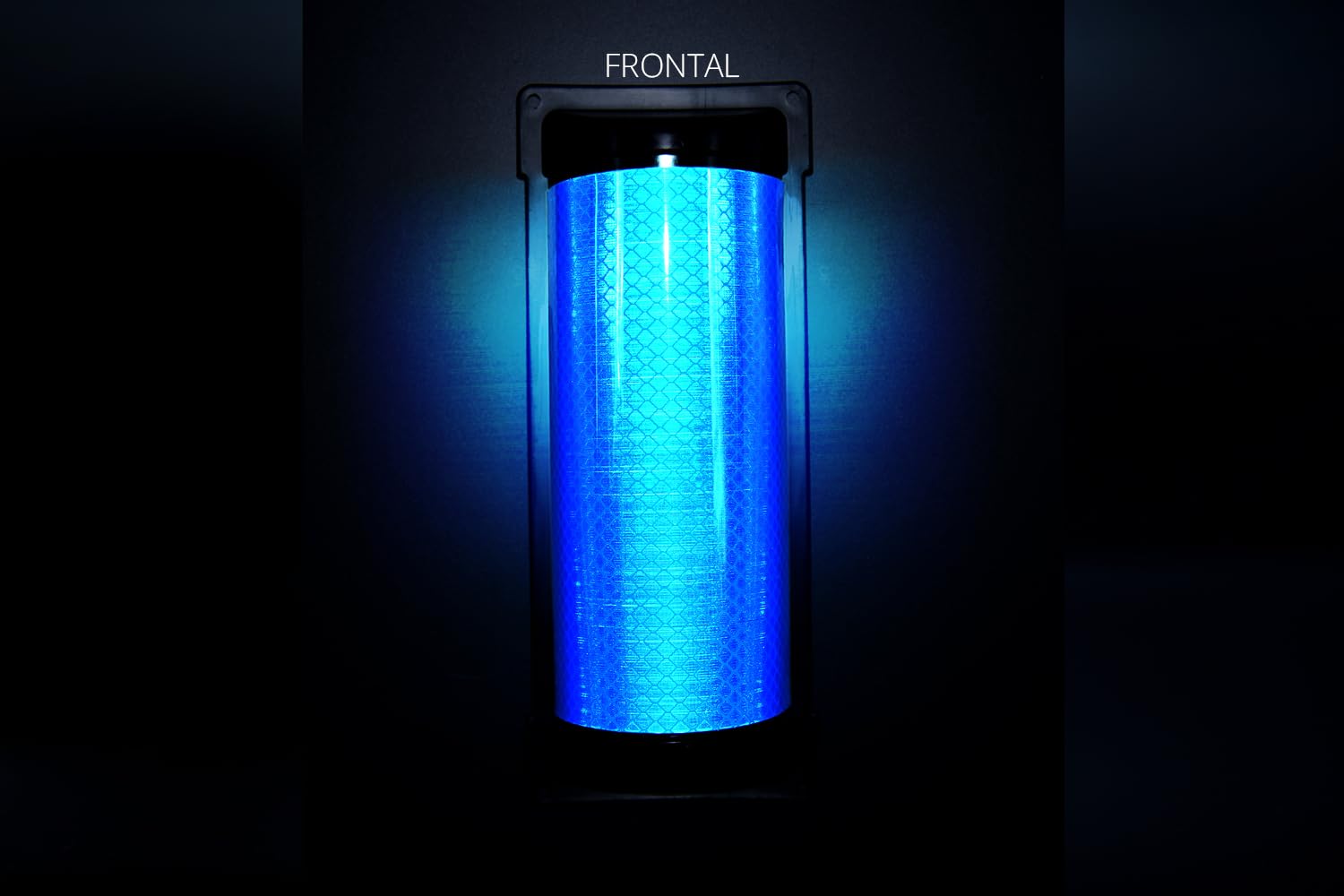 Wildwarner blau - Wildwarnreflektoren halbrund mit stark reflektierender Folie von 3M Serie 4095 - zur Reduzierung von Wildunfällen (10x)