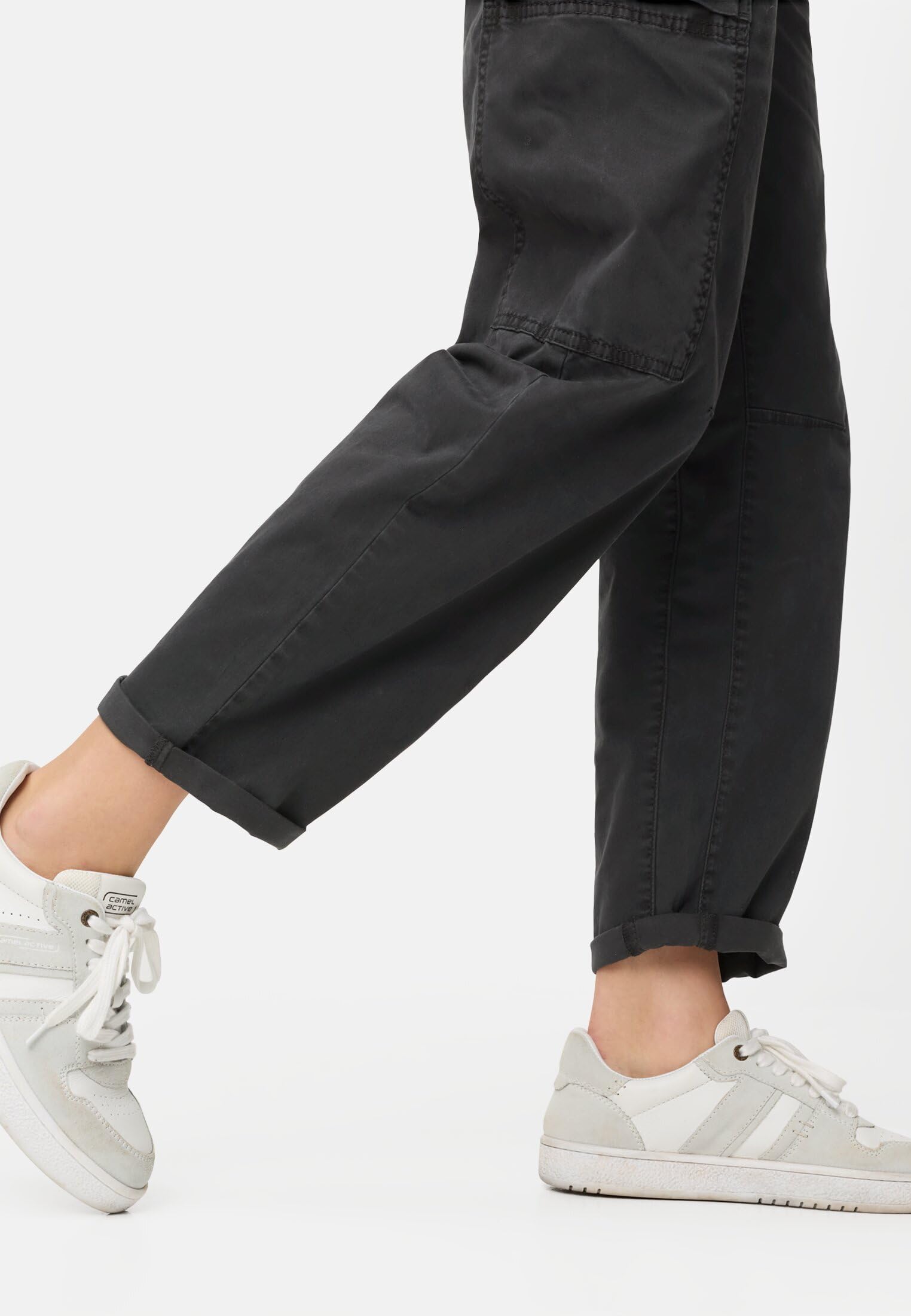 camel active Damen Cargo Hose aus Baumwollmix