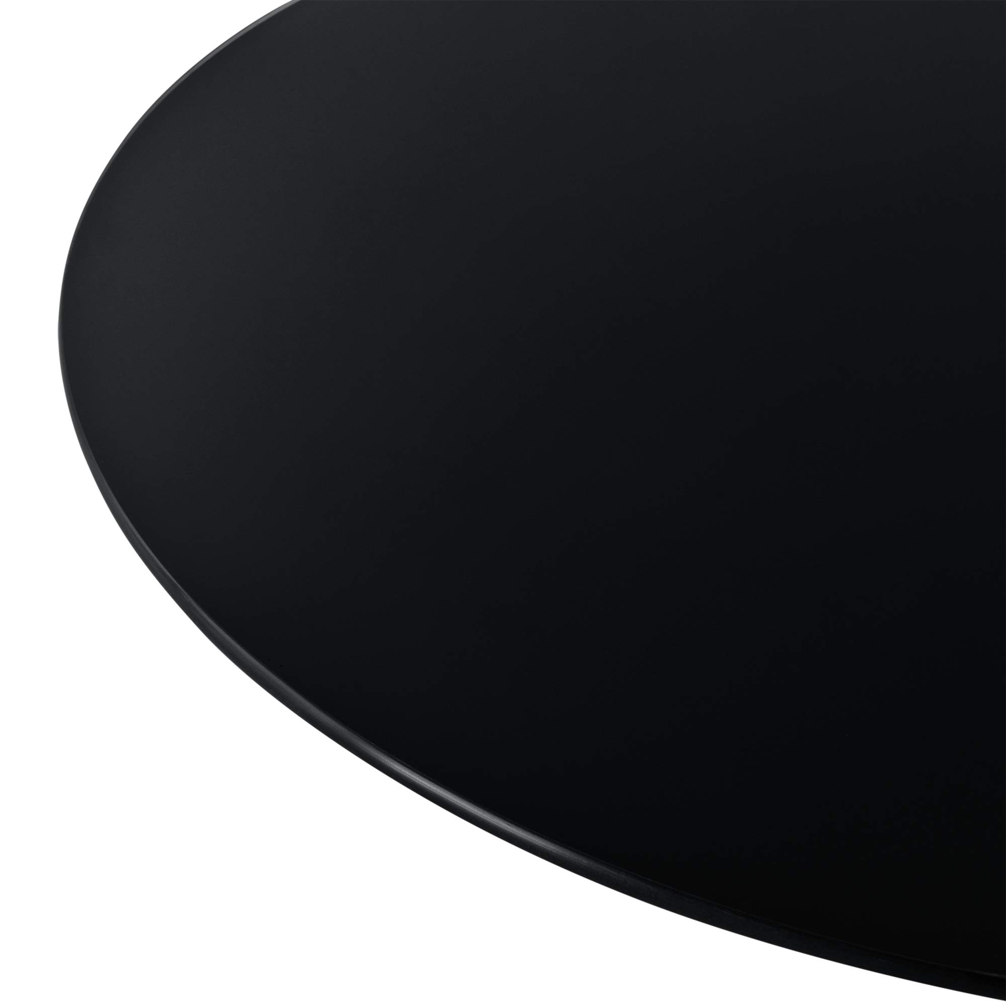 [neu.haus] Piano Rotondo Ø 800 mm in Vetro Temperato ESG per Tavoli Mobili 'Fai da Te' Lastra Protezione Pavimento per Stufa e Caminetto - Nero