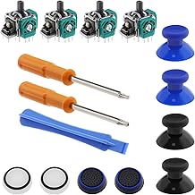 The Lord of the Tools Lot de 15pcs Kits de Réparation Contrôleur Console de Jeu Compatible avec Xbox One Module de Manette Analogique 3D Contrôleur Manette Capuchon en Silicone Outil d'installation