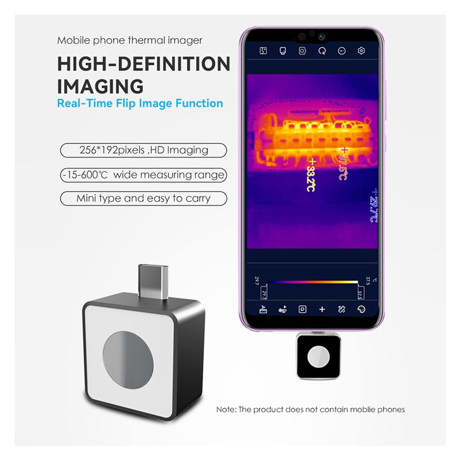 Kamera termowizyjna, Kamera termowizyjna na podczerwień Mini kamera 160 * 120 rozdzielczość 25Hz(NF-586)