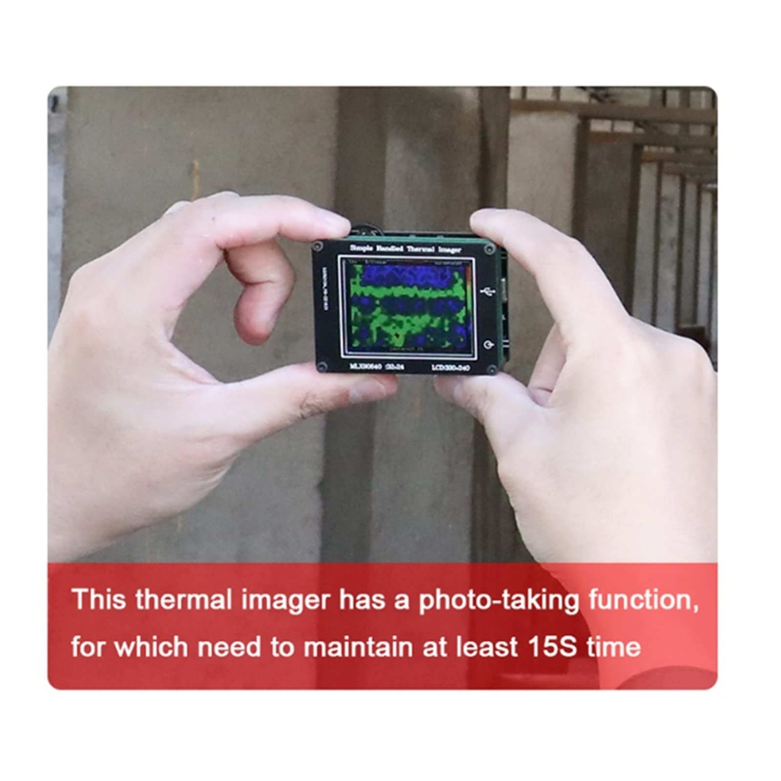 Cámara Térmica, Cámara termográfica Simple de la Imagen de la definición Clara de la resolución de la cámara 2.0Inch LCD 240X320-40℃ a 300℃