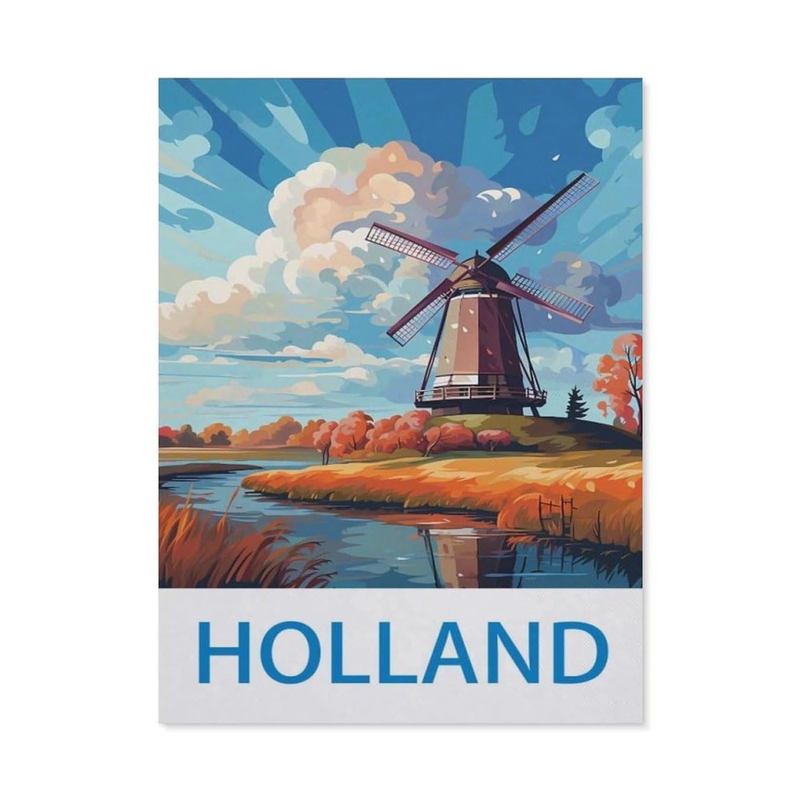 BEAYODKP 5D Diamond Painting，Holland（30x40cm）