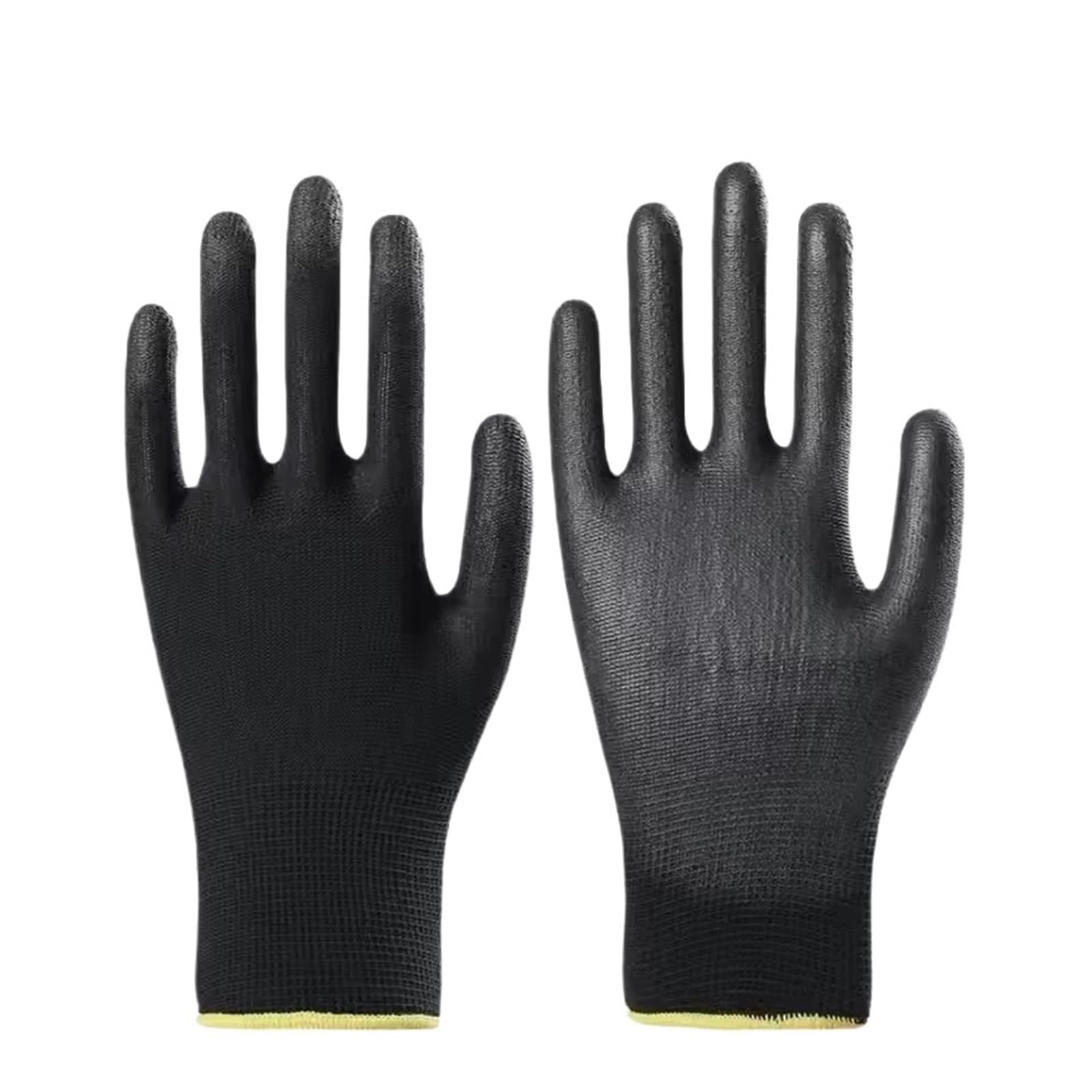 Gants De Travail Antidérapants Gants de travail à paume enduite PU for la construction et le jardinage machines(Black 30 pairs,XL)