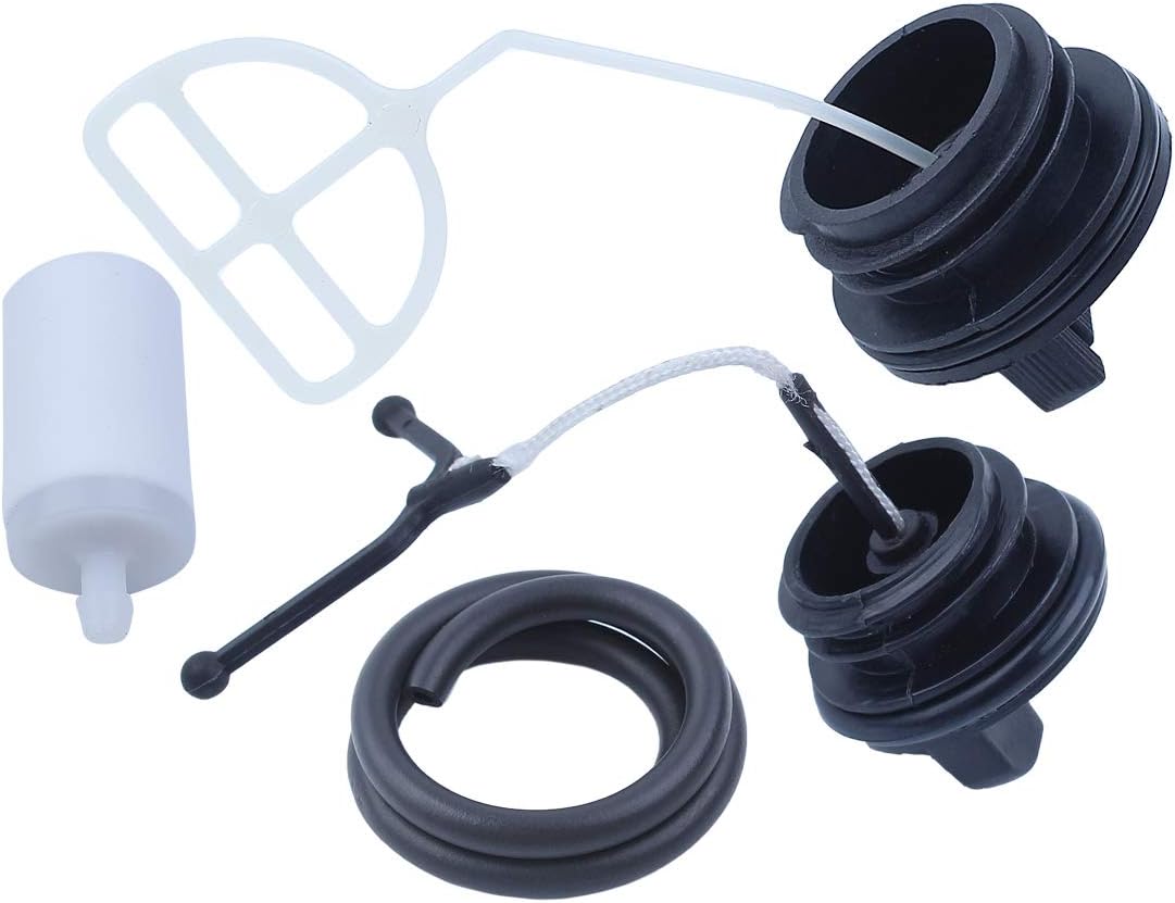 Mtanlo Oil Cap & Fuel Cap Filter Line Hose Kit For