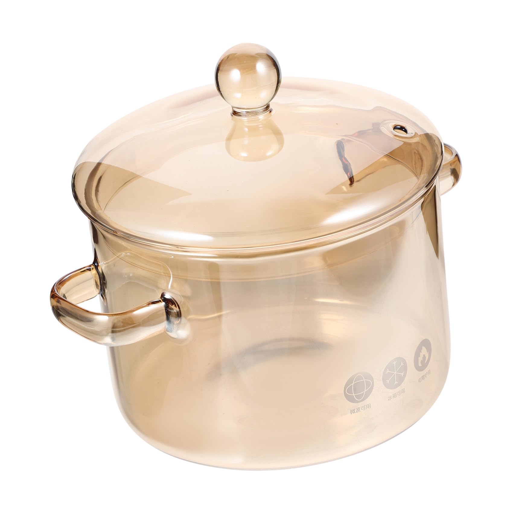 Pot en verre résistant à la chaleur iplusmile pour ragoût et soupe