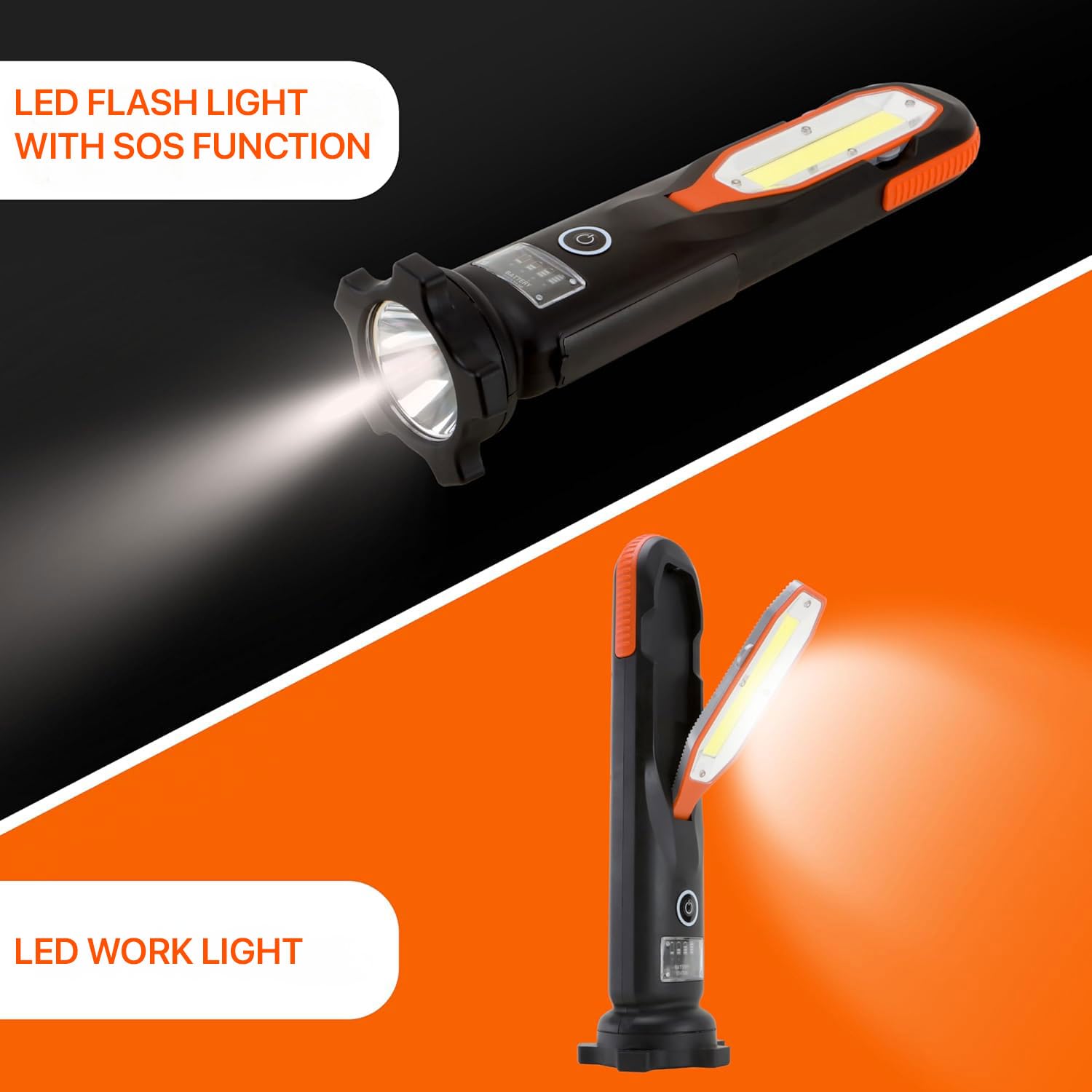 Yard Force - Innovative Starthilfe Powerbank LX JS12 Set | 12.000 mAh & LED Taschenlampe | tragbare Notfall Starter Powerbank | bis 4 Liter Benzin- und 3 Liter Dieselmotoren