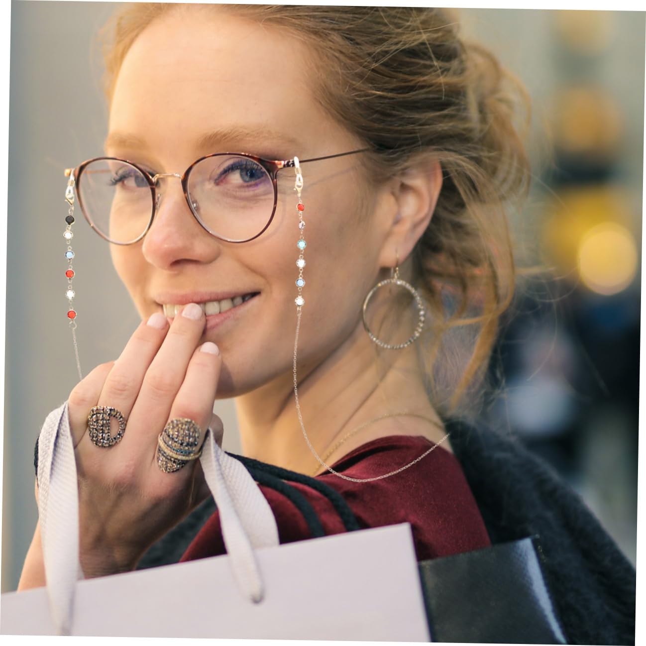VANZACK Gafas Antideslizante Para Gafas De Sol Y Lectura Accesorios Elegantes Para Mujeres Y Niñas