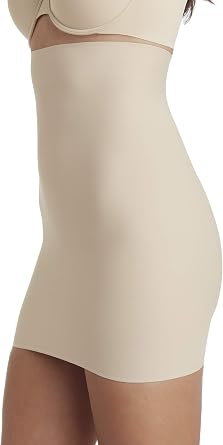 TC Fine Intimates Womens Sleek Essentials Hi-Waist Half Slip, 4736, Warm Beige, XL