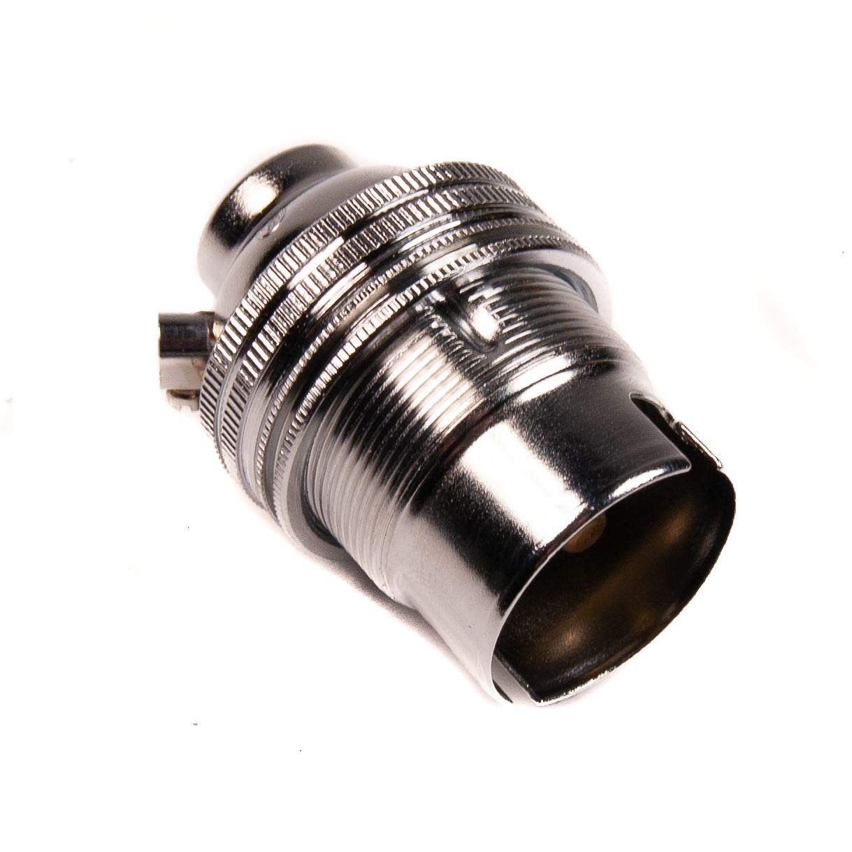 Thunderfix Chrome Lamp Holder Bayonet Cap (Bc) (B22d) Fitting Bulb Holder 1/2" Screw Thread