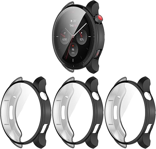 Miniatura 8 de Funda compatible con Amazfit GTR 4 funda ultra delgada y suave de cubierta completa y protector de pantalla accesorios para reloj inteligente