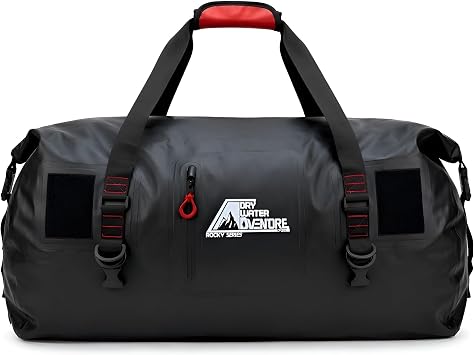 Waterproof Duffel Bag 120L - Marine Grade Dry Bag with Tie Down Straps for Motorcycle Touring, Boating, Camping | Roll Top Seal