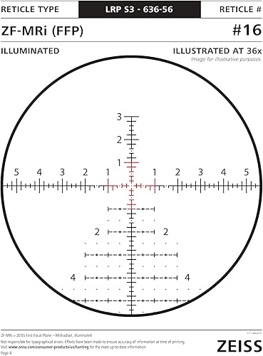 Miniatura 28 de ZEISS LRP S3 - Alcances de caza a prueba de agua a prueba de niebla de largo alcance precisos con las primeras retículas del plano focal