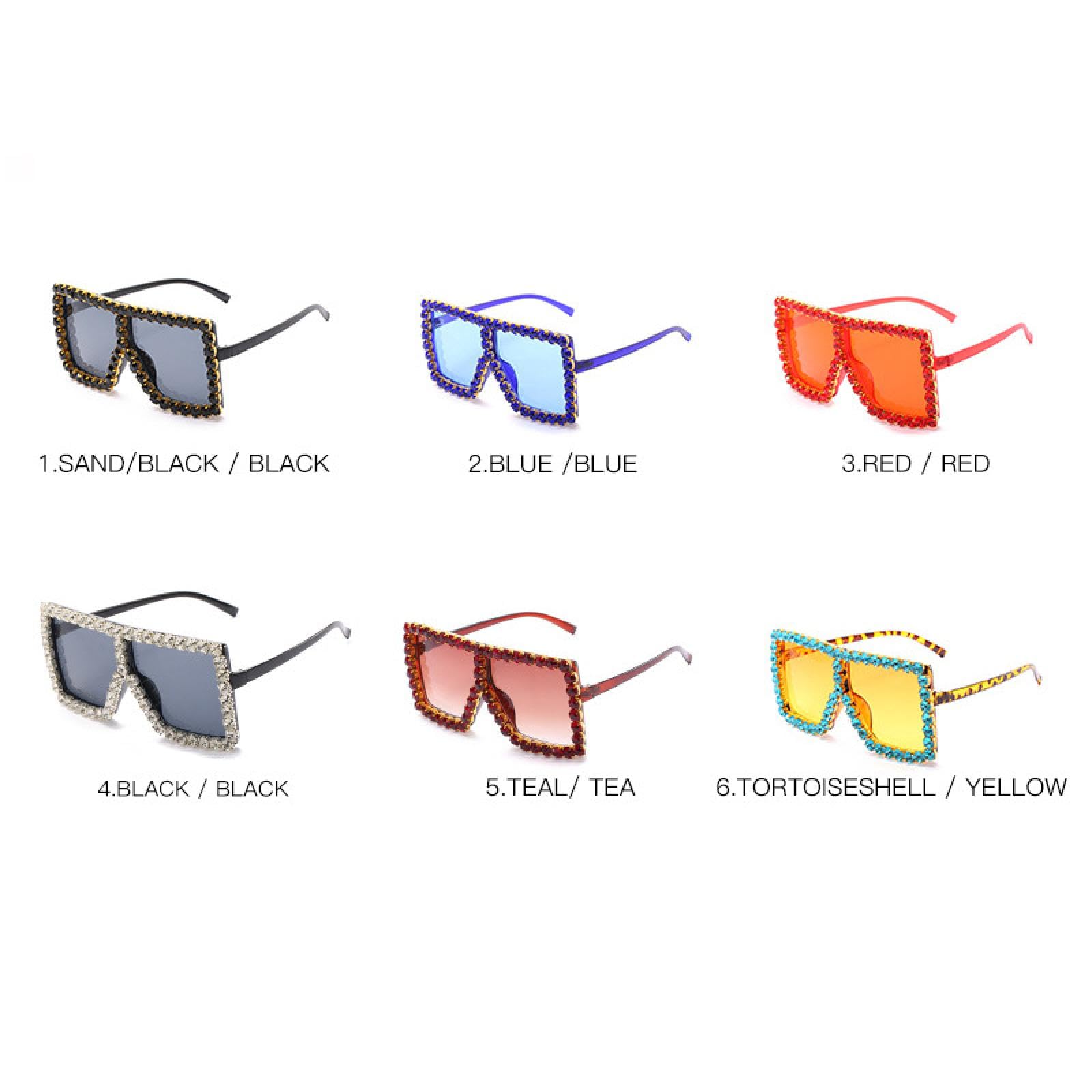 Vintage Diamond Okulary przeciwsłoneczne damskie Gogle męskie Oversize Moda czarne okulary
