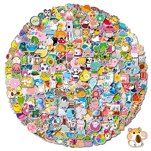 350Pcs Water Bottle Stickers For Kids Teens,Cute Vinyl Waterproof Laptop Skateboard Stickers,Aesthetic Computer Hydroflask,Stickers For Teens Girls Gift #TOP2