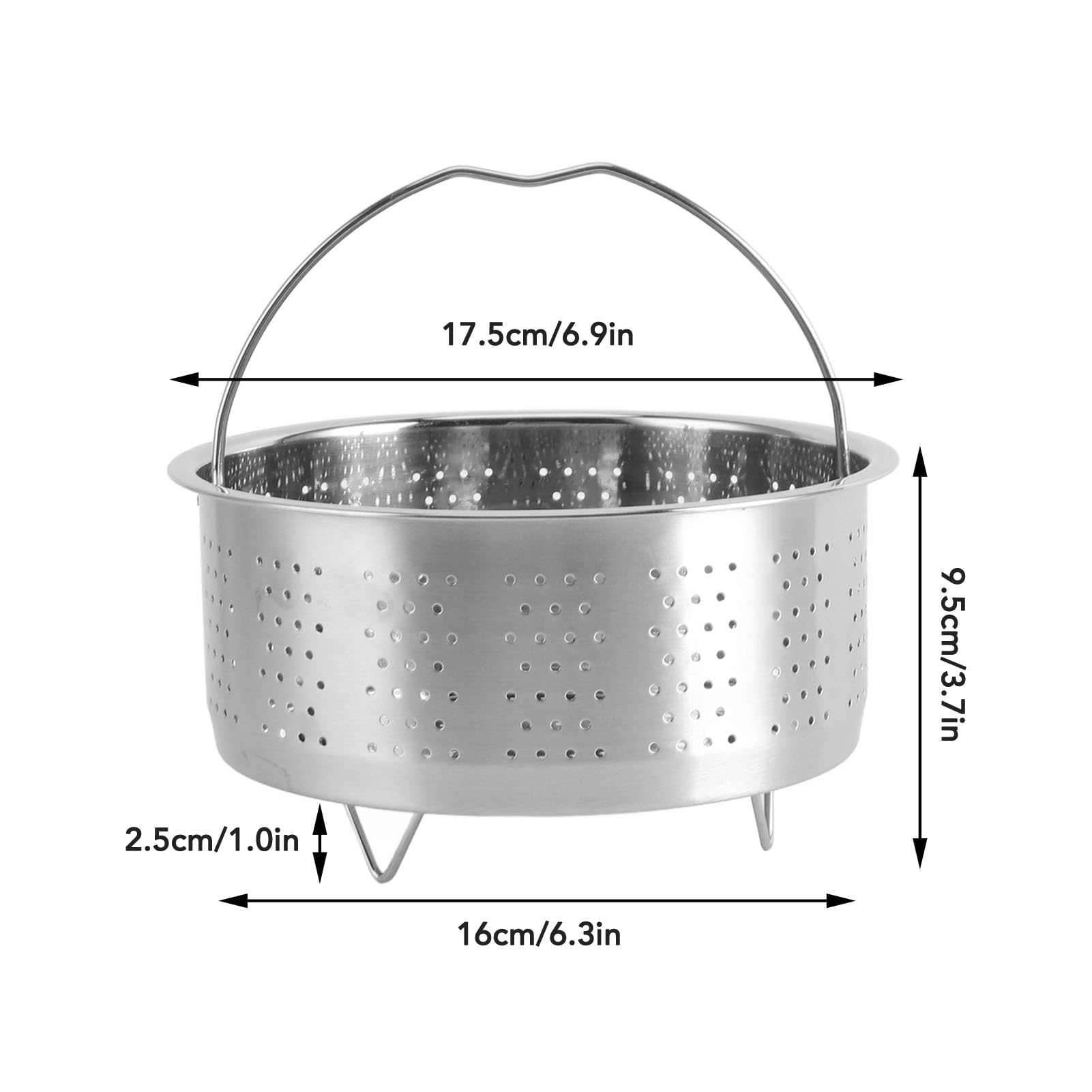 Cesta de Vapor de Acero Inoxidable con Asa para Olla Arrocera