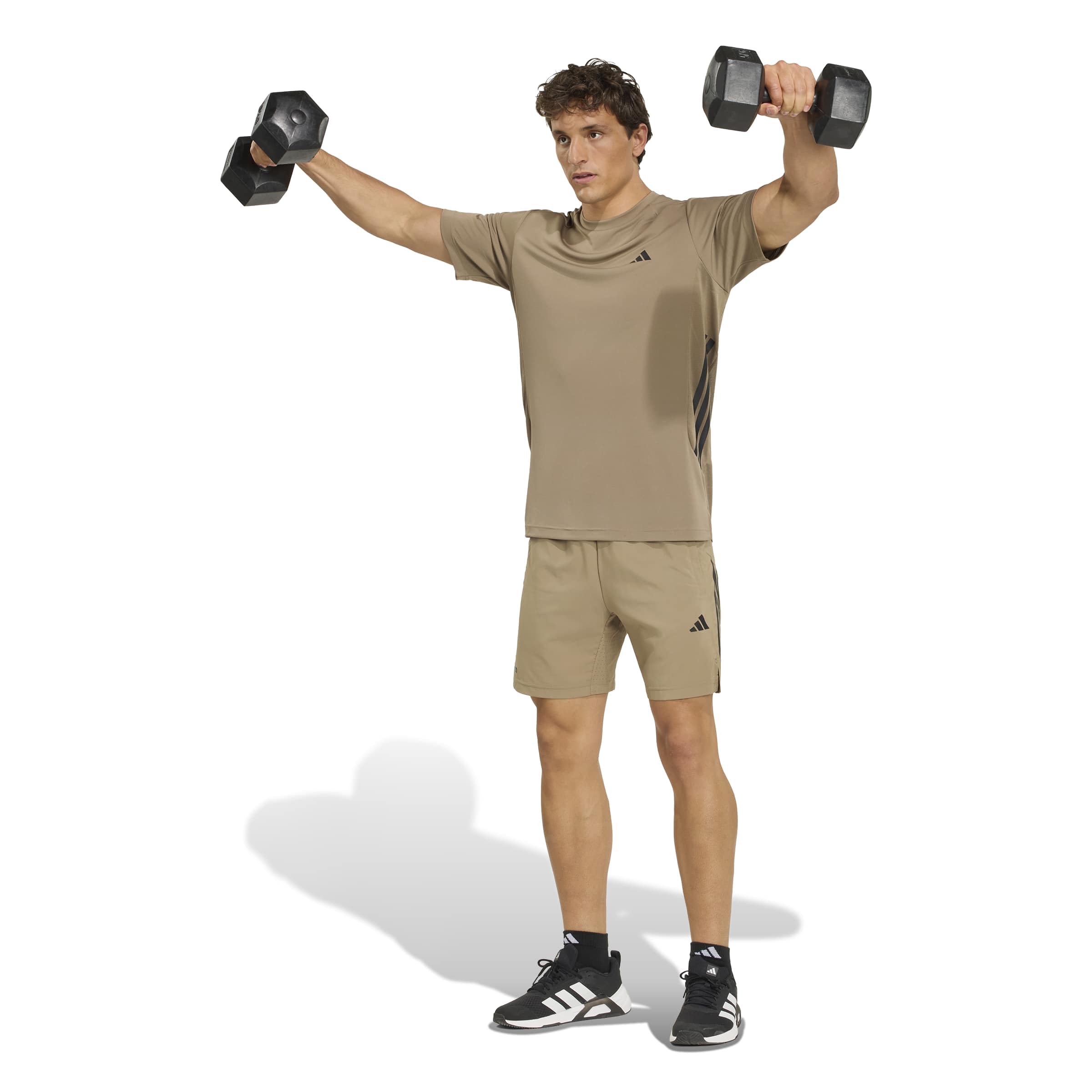 adidas Men's TECH Essentials Workout 3-Streifen T-Shirt