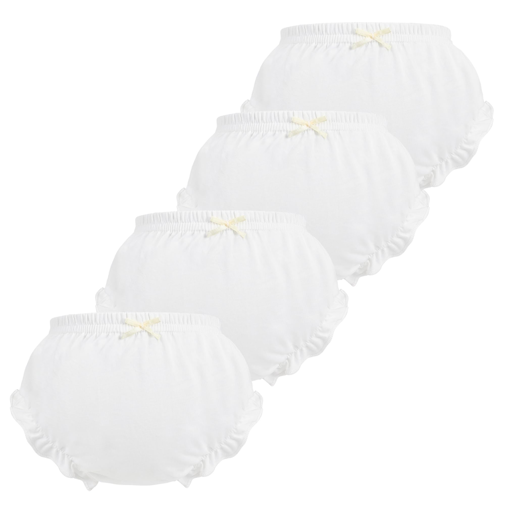 4 Pcs Baby Bloomers for Toddler Girls Newborn Diaper Covers for Girls Cotton Briefs Short…