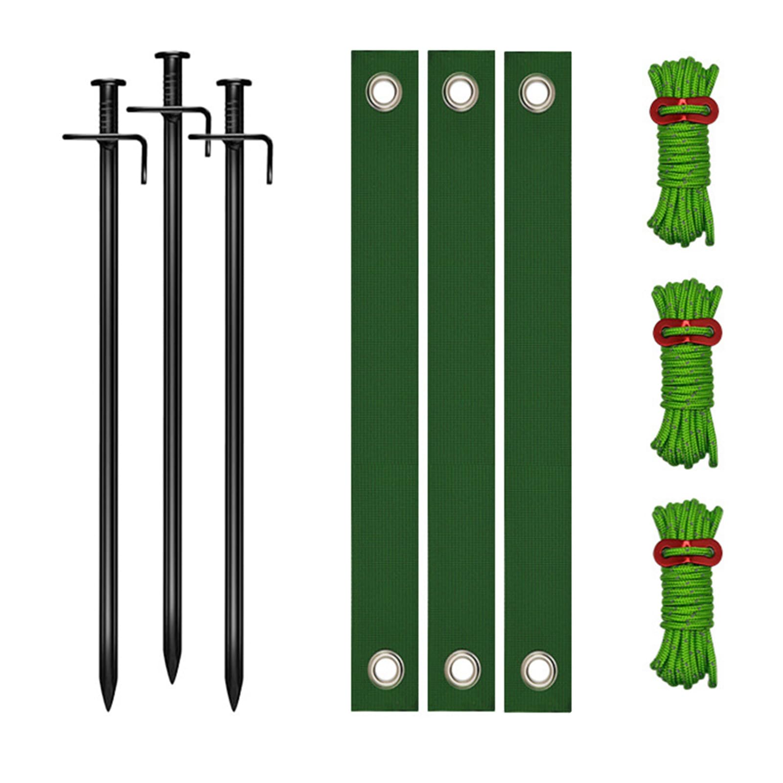 Recyclable Stake Dowels Bundle Includes Cotton Rope for Quick Outdoor Setup Easy Install Pet Fence Stakes