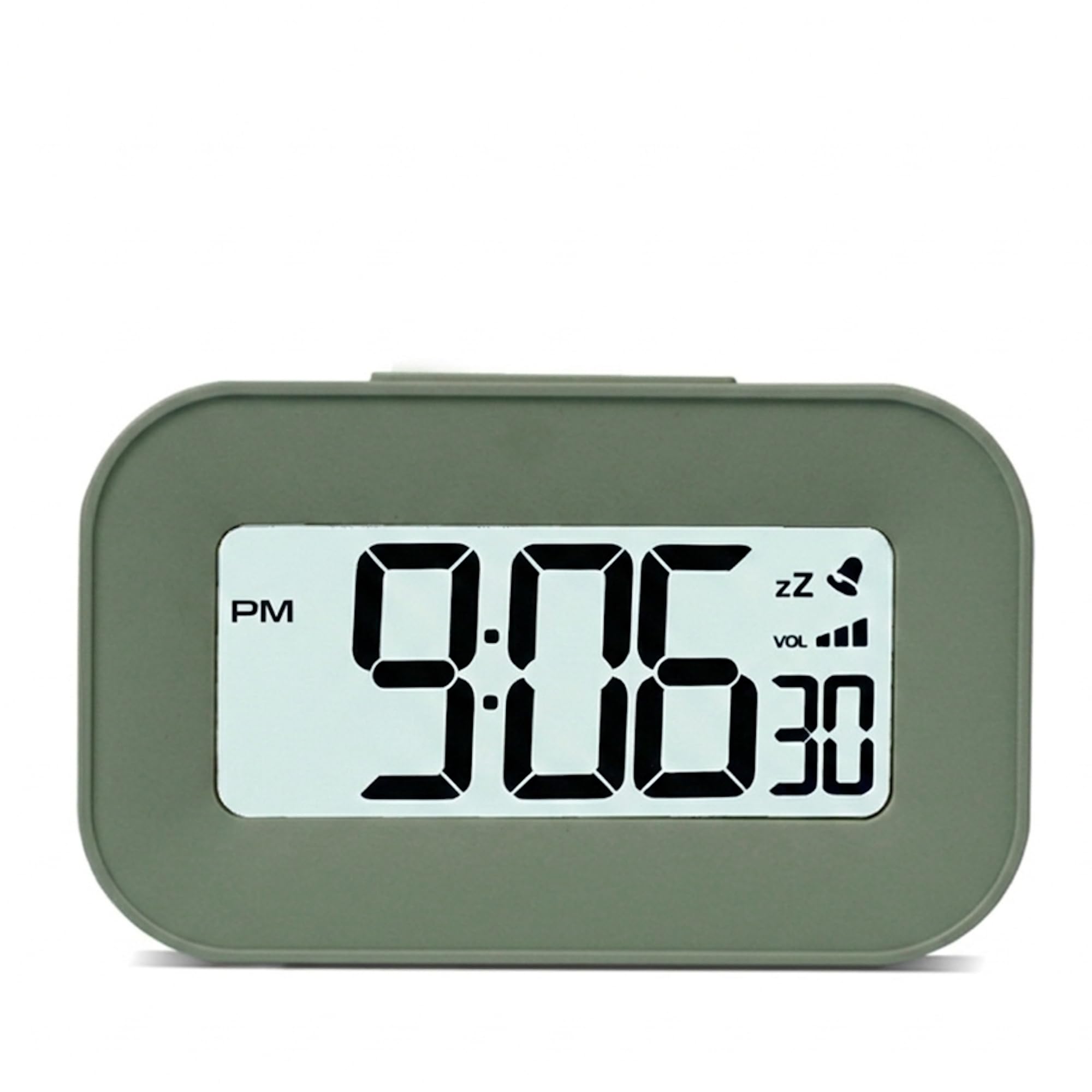 iMotion DigiGo Alarm Clock – Lightweight Travel Clock with Snooze, Backlight & 3-Level Adjustable Alarm – AAA Battery Powered, Modern Design, Compact & Portable (Stone Grey)